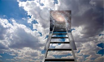 Ladder into hole in heaven