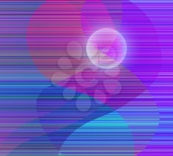 Purple Moon. Modern digital abstract