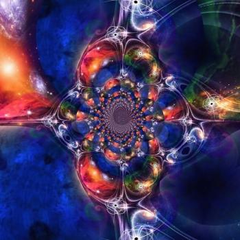 Vivid space fractal. Black holes in endless colorful universe