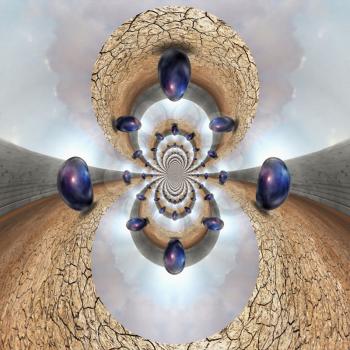 Mystic Spheres. Surreal fractal. 3D rendering
