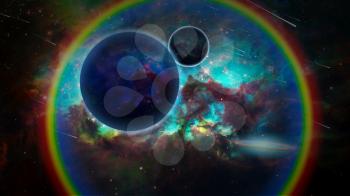 Exo planets in colorful universe