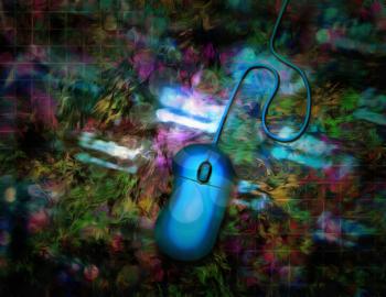 Modern digital painting. Computer mouse