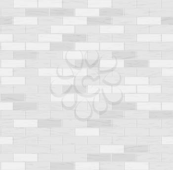 Brick Wall Seamless Pattern. Vector Illustration. Gray Color. Design Element. Background Texture