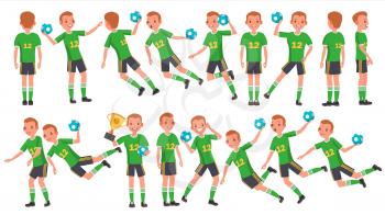 Handball Player Male Vector. Match Competition. Running, Jumping. Isolated Flat Cartoon Character Illustration