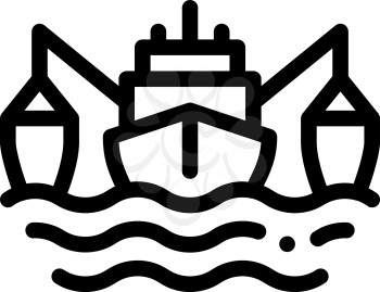 fishing boat icon vector. fishing boat sign. isolated contour symbol illustration