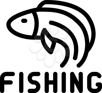 fishing business icon vector. fishing business sign. isolated contour symbol illustration