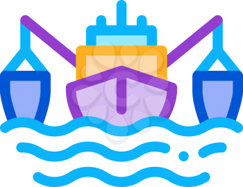 fishing boat icon vector. fishing boat sign. color symbol illustration