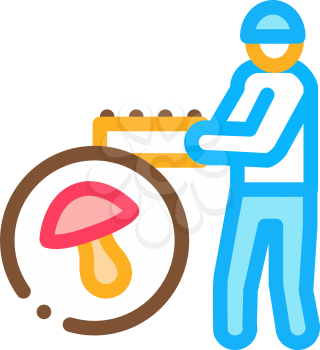 mushroom farmer icon vector. mushroom farmer sign. color symbol illustration