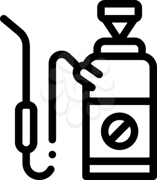 Chemical Extinguisher Icon Vector. Outline Chemical Extinguisher Sign. Isolated Contour Symbol Illustration