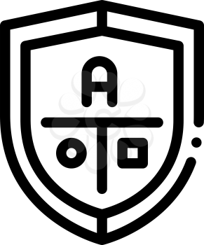 Academy Emblem Logo Icon Vector. Outline Academy Emblem Logo Sign. Isolated Contour Symbol Illustration