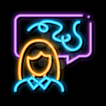 Incoherent Speech neon light sign vector. Glowing bright icon Incoherent Speech sign. transparent symbol illustration