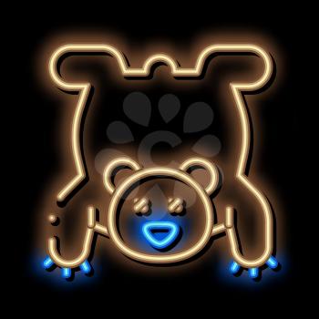 Bear Skin neon light sign vector. Glowing bright icon Bear Skin sign. transparent symbol illustration
