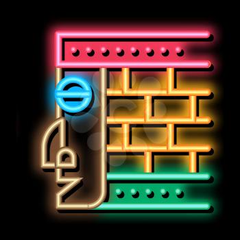 Architectural Element neon light sign vector. Glowing bright icon Architectural Element Sign. transparent symbol illustration