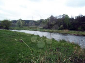River and lakes in the countryside