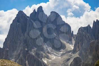 View of the Three Peaks in the Dolomites