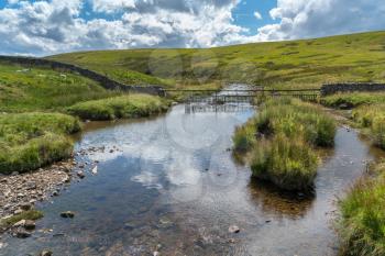 View along the River Twiss near Ingleton in Yorkshire