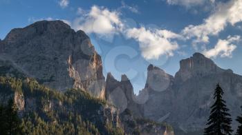 View of the Dolomites from Colfosco, South Tyrol, Italy