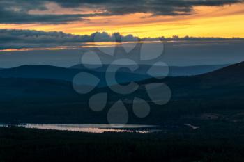 View from the Cairngorms towards Loch Morlich
