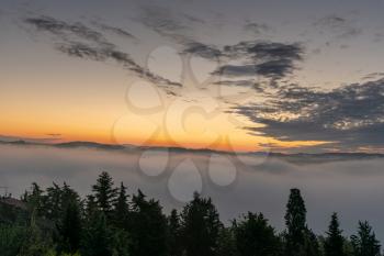 Sunrise over Val dOrcia