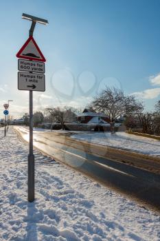 EAST GRINSTEAD,  WEST SUSSEX, UK - MARCH 1 : View of a road sign in East Grinstead West Sussex on February 3, 2009
