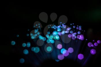 Defocused background with colorful bokeh lights effect.