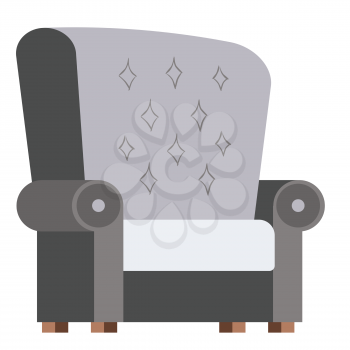 Illustration of a simple cartoon armchair over white background.