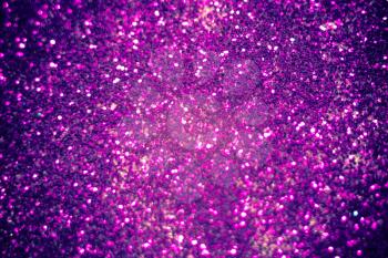 Decorative glitter silver and purple as abstract filtered background