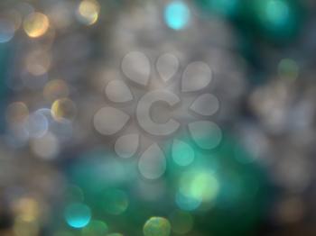 Photo of abstract colorful bokeh lights background.