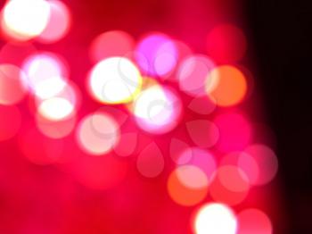 Bright pink background with bokeh light effect.