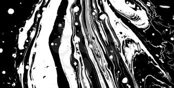 Abstract marble texture in black and white as grunge background.