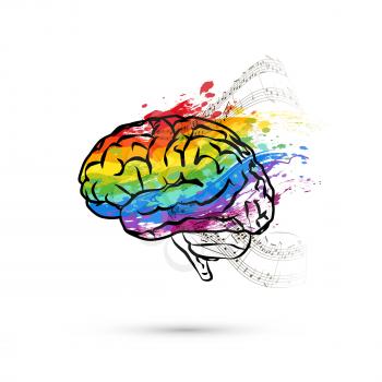 Creative hemisphere of human brain, concept illustration