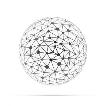 Global connections sphere, abstract communication concept