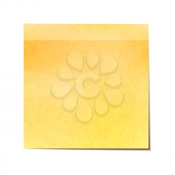 Yellow sticky note isolated on white background