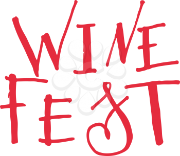 Lettering for wine list. Poster with alcoholic beverages. Wine fest.