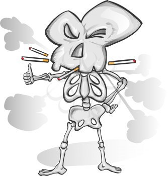 death cartoon with cigarette