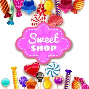 Candy Sweet Shop background set of different colors of candy, candy, sweets, candy, jelly beans