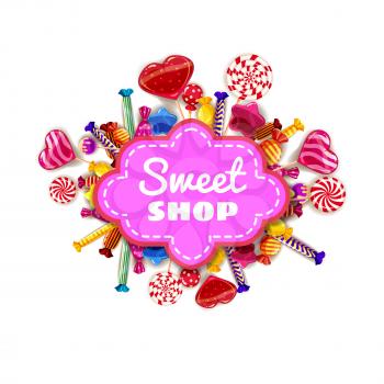 Sweet Shop Candy background set of different colors of candy, candy, sweets, chocolate candy, jelly beans