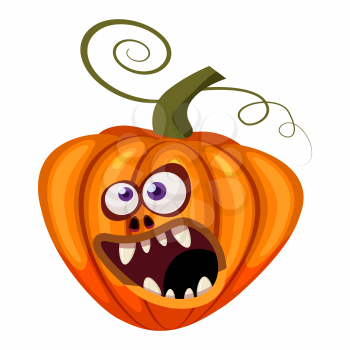 Pumpkin Halloween funny face open mouth creepy and scary funny jaws teeths creatures expression monster character