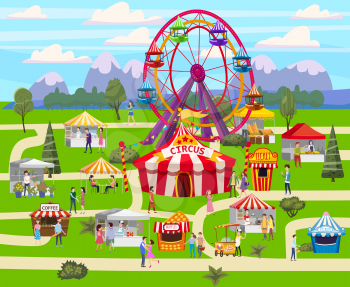 Amusement park outdoor festival Curcus tent Ferris Wheel Tents Canopy
