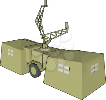 Military radar have a transmitting antenna receiving antenna receiver and processor to determine property of object vector color drawing or illustration