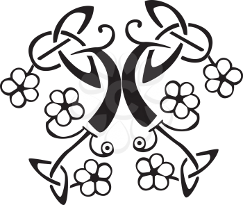 Celtic flower design