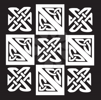 A vector illustration of a Celtic pattern and knots