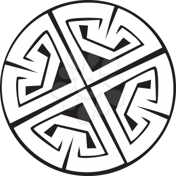 A vector illustration of a Celtic pattern and knots with a beautiful design, isolated on white background. Great for tattoo or artwork.