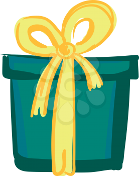 A beautiful gift box vector or color illustration