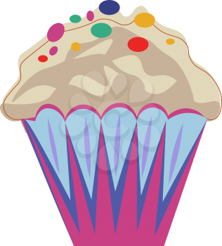 Muffin illustration vector on white background 