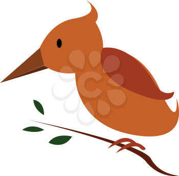 A beautiful yellow bird vector or color illustration