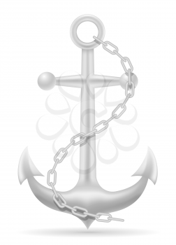 sea ​​anchor equipment to hold the ship stock vector illustration isolated on white background