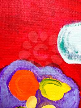 Childrens painting colorful abstract flower background brush strokes