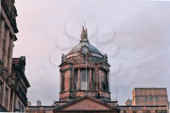 Liverpool, UK - 19 October 2019: Liverpool Town Hall dome