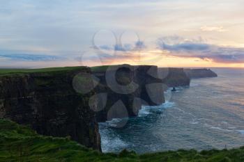 Cliffs of Moher at sunset, Ireland, UK
